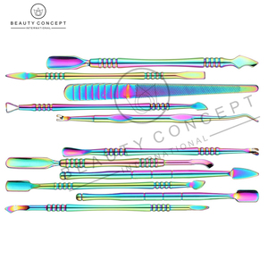 Empujador de cutículas de uñas con su propio logotipo, uso de salón de buena calidad para el cuidado de las uñas, removedor de piel muerta, empujador de cutículas de acero, respetuoso con el medio ambiente - Product Image 5