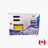 MEGA VENDING MV-101AW Changeur de monnaie/jetons d'arcade à chargement frontal, accepte les billets de dollars et les pièces, armoire blanche, ~600 pièces/min, 110/230V AC