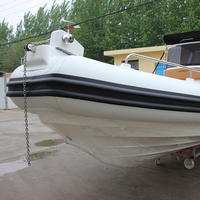 Bateau pneumatique semi-rigide ORCA Hypalon 828 866 RIB-680 Sport Yacht en fibre de verre avec direction hydraulique pour la pêche, bateaux marins
