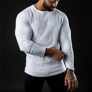 Men's Cotton <b>Compression</b> T-<b>Shirt</b> <b>Long</b> <b>Sleeve</b> Fitness Sport Training Jogging Gym Sportswear Quick Dry Front Printed Design - Product Image 1