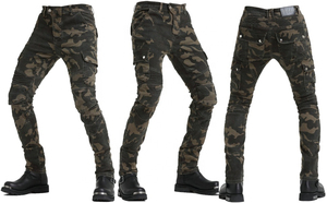 Jeans de motard camouflage pour homme en denim avec zones renforcées pour la protection et le style des motards Fabriqué au Pakistan OEM - Product Image 6