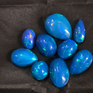 Cabujones de ópalo etíope Natural, cabujones de ópalo azul, gemas sueltas para fabricación de joyas - Product Image 5