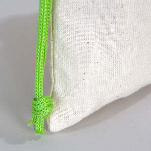Green <b>Drawstring</b> Fabric <b>Pouch</b> 4 W X 5 H Reusable and Custom Logo Embroidery Screen Printing for Watch Craft Dust Promotion - Product Image 6