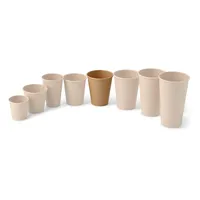 Gobelets en papier non blanchis à paroi simple Ø 90 mm 10 oz 250 ml pour boissons chaudes, thé au lait, café - 1000 pcs/carton