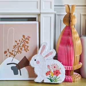Pascua flor conejo patrón conejito piñata Decoración Accesorios suministros cumpleaños reuniones familiares Baby Shower <span class=keywords><strong>fiesta</strong></span> favores regalos - Product Image 2