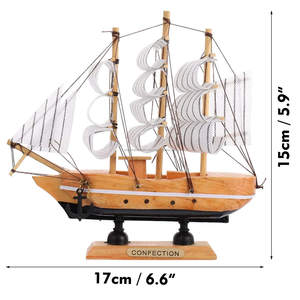 Nautical Marine Style Wooden Handcrafted Sailing <b>Ship</b> <b>Boat</b> Model Ornament Nautical Home Desktop Decoration <b>Ship</b> <b>Boat</b> Gif Item - Product Image 4