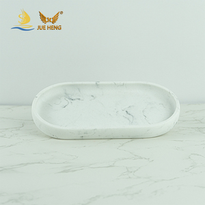 <strong>Cement</strong> Oval <strong>Tray</strong> <strong>Cement</strong> Bathroom Amenity Storage <strong>Tray</strong> for Hotel and Home - Product Image 4