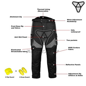 Chaqueta de motocicleta impermeable reflectante 3/4 para hombre, protectores aprobados por la CE, forro extraíble acolchado para equipo de Turismo de Otoño/Invierno - Product Image 5