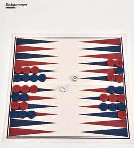 Échiquier en bois <span class=keywords><strong>pliant</strong></span> portable avec pièces magnétiques 3-en-1 ensemble pour dames d'échecs cadeau de backgammon pour enfants quantité minimale de commande bas - Product Image 2