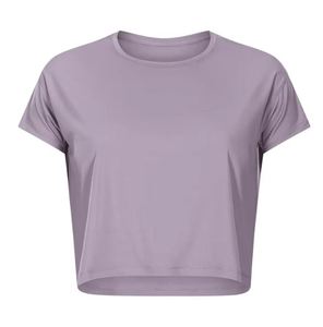 Camisetas de algodón liso de alta calidad OEM camiseta recortada cuadrada con logotipo personalizado camiseta de mujer de gran tamaño - Product Image 5