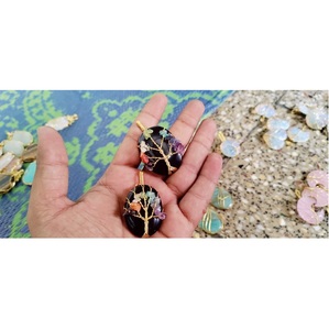 Direct Factory Supply Fashionable Wire Wrapped Amethyst/Quartz/Citrine <b>Pendants</b> & <b>Charms</b> for Women and Men - Product Image 4