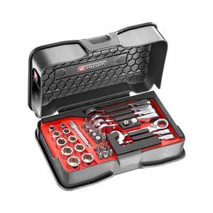 Juego de Llaves de Tubo y Puntas Métricas Ultracompactas Facom - Product Image 1