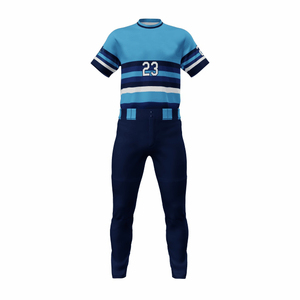 Uniformes de béisbol transpirables de secado rápido con logotipo personalizado, conjunto de poliéster ligero, MOQ bajo, tamaño personalizado para adultos, técnicas impresas - Product Image 3