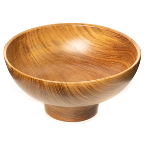 Bol à salade en bois exquis pour servir des salades, des fruits et des collations, vaisselle artisanale éco-responsable en gros provenant du Vietnam - Product Image 4