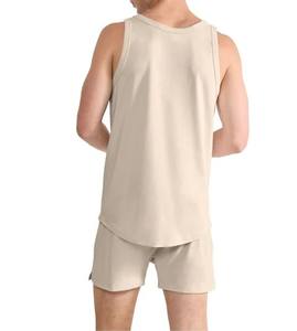 Men's Basic Cotton <b>Tank</b> <b>Top</b> - Breathable Sleeveless Casual Wear And Gym Workouts Solid Color Lightweight Cotton/Polyester - Product Image 2