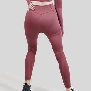 Mallas de entrenamiento para mujer Pantalones sólidos con cintura alta Estiramiento ligero Yoga Correr Uso Atlético Levantamiento de glúteos - Product Image 5