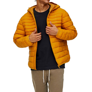 Wholesale Latest High Quality Men's <b>Puffer</b> <b>Jacket</b> Custom Printed Logo <b>Thin</b> Oversized Coated Winter <b>Jacket</b> with Stand Collar - Product Image 1