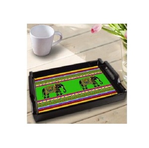 Bandeja Meena Única, Hecha a Mano en India, Decorativa, de Madera de Acacia, Ecológica, de Lujo, para Servir, Elegante para el Hogar, 100 Piezas MOQ - Product Image 3