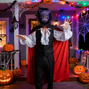 Masque à capuche de créature menaçante déguisement d'animal portable pour Halloween - Product Image 3