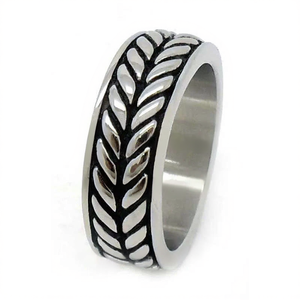 Bague de motard vintage en acier inoxydable argenté, style bracelet de montre SR70, 8MM, tailles 8-12, pour vendeur américain - Product Image 2