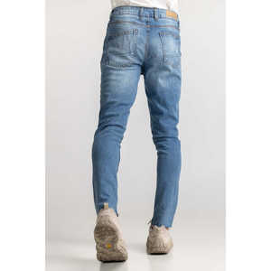 กางเกงยีนส์ทรงบูทคัทสีน้ำเงินสไตล์วินเทจ Y2K ดีไซน์ปะติดปะต่อแบบกลางลำตัว ผ้าเดนิมถักหลวมๆ สีเข้ม ปะติดปะต่อสีสันสดใส สไตล์ฮิปฮอป สำหรับฤดูหนาว - Product Image 5