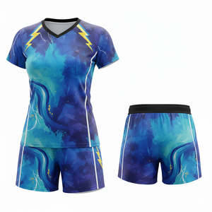 Uniforme de voleibol de alta calidad | Conjunto de pantalones cortos de Jersey de entrenamiento de color personalizado para hombre con 100% poliéster y logotipo personalizado - Product Image 3