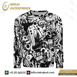 Sudadera personalizada de cuello redondo para hombre para invierno, Jersey térmico de Hip Hop con grafiti desgastado, estilo informal transpirable - Product Image 2