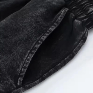 Lavage à l'acide sérigraphié personnaliser mode esthétique vêtements de sport hommes été Sport coton Shorts Streetwear basket-ball Shorts - Product Image 6