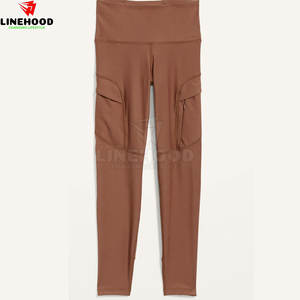 Vêtements de sport sans couture de haute qualité pour femmes Meilleur matériau fabriqué à la taille moyenne Leggings de yoga à motif solide - Product Image 5