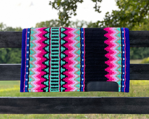 Couverture de selle Western Show Horse Design néo-zélandais Couverture de selle en laine faite à la main Top Tapis de selle en laine Taille - Product Image 1