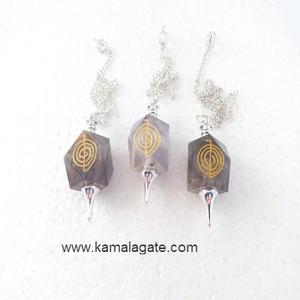 หินโมราธรรมชาติ Dowsing ลูกตุ้มแกะสลักคริสตัลเรกิธีมฮวงจุ้ยสำหรับงานฝีมือหินกึ่งมีค่า - Product Image 5