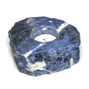 Candelabro Natural de sodalita azul sin procesar, soporte para plantas de aire, piedra curativa, figurita decorativa para el hogar - Product Image 1