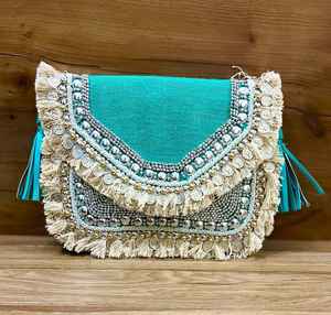 กระเป๋าคลัทช์สไตล์โบฮีเมียนสุดอินเทรนด์ กระเป๋าถือลำลองสำหรับผู้หญิง เหมาะสำหรับทำงาน ของขวัญ การเดินทาง และการใช้งานในชีวิตประจำวัน - Product Image 5