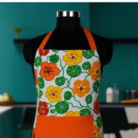 Apron Koki Katun Berkualitas Tinggi dengan Tali Leher yang Dapat Disesuaikan, Cetak Logo Kustom untuk Dapur dan Toko Roti