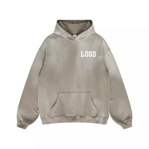 OEM ODM personnalisé hommes lavage à l'acide sweats à capuche poids lourd 100% coton Stone Wash vêtements de haute qualité - Product Image 4