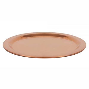 Plat de service en cuivre pur gravé à la main, 8 pouces, design moderne et luxueux, vaisselle de mariage, logo personnalisé disponible - Product Image 2