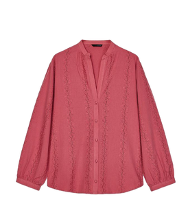 New Arrival Trendy Wear <b>Women</b> Pink <b>Shirt</b> V-neck Soft Fabric <b>Shirts</b> <b>for</b> Casual Outfits Available at Custom Sizes - Product Image 1