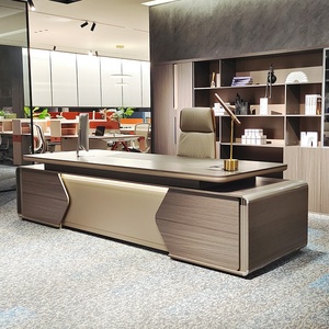 Modern Luxury Executive <b>Desk</b> Wooden President Office Table High End <b>Large</b> Boss <b>Desk</b> L Shaped Manager <b>Desk</b> Set Executive Office - Product Image 3