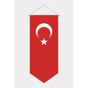 Customizable 3x5ft Pentagonal Pennant <b>Flag</b> From Turkey Satin Polyester Cloth with Digital Printing Metal <b>Pole</b> <b>for</b> Automotive Use - Product Image 2