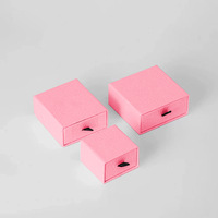 Cajas Rígidas de Papel Texturizado Negro para Joyería, con Insertos Personalizados de Alta Calidad, Cajón Extraíble Suave y Tirador de Cinta
