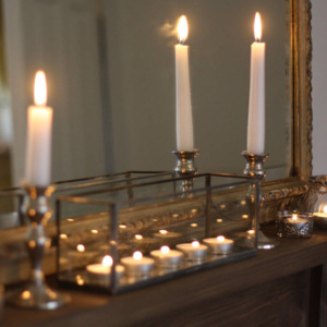 Portavelas de Cristal con Borde de Metal Negro de Lujo, para Decoración de Bodas, Mesa de Comedor y Hogar - Product Image 5