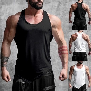 100% Cotton Bodybuilding <b>Gym</b> Singlet Brand Jogger Training Tank Top <b>Vest</b> Shirt Sleeveless Fitness <b>for</b> <b>Men</b> Washed Technics - Product Image 1