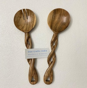 Servidor de ensalada de madera de mango de Material ecológico con mango de mármol, herramienta de ensalada de madera de último diseño, utensilios de cocina para eventos de boda, utensilios de Hotel - Product Image 2