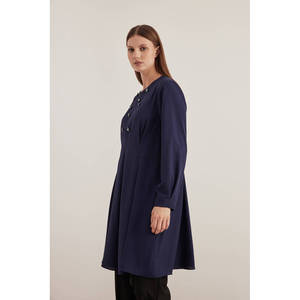 Tunique simple en popeline bleu marine - Product Image 4