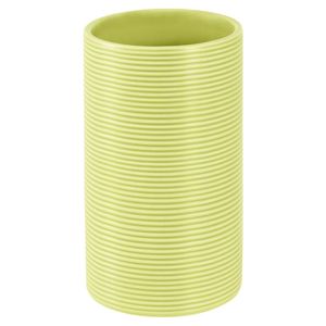 Porte-brosse à dents en grès Spirella « Tube côtelé » vert 6 x 10,5 cm - Product Image 1