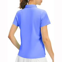 Camiseta de polo bordada personalizada para mujer, Jersey corto de color sólido, uniforme de golf Poloshirt de poliéster transpirable