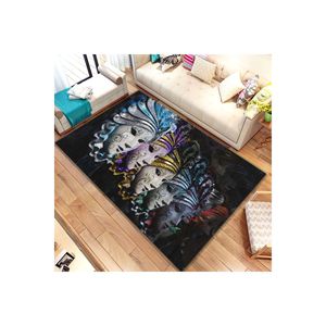 พรมสีชมพูพิมพ์ลายดิจิตอลคิดจักรยานสำหรับตกแต่งบ้าน - Product Image 1
