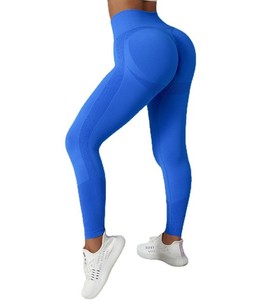 Mallas deportivas sin costuras para mujer, mallas de cintura alta para gimnasio y Yoga con logotipo personalizado - Product Image 5