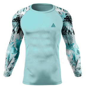 Offre Spéciale MMA Rush Guard sur mesure Simple plaine vierge couleur unie Rash Guard pour la vente en ligne - Product Image 1