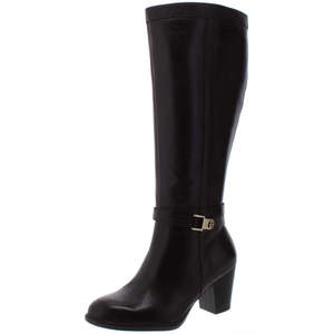 Botas de Moda Giani Bernini Rozario para Mujer, Punta Almendrada, Altura Media, Gamuza Negra con Plantilla de Goma, Talla 10 M, para Todas las Temporadas - Product Image 1